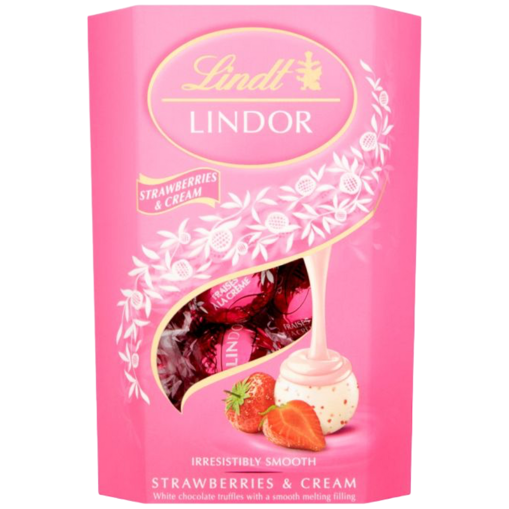 Lindt Lindor Strawberries & Cream Chocolate Truffles - 7.05oz (200g)