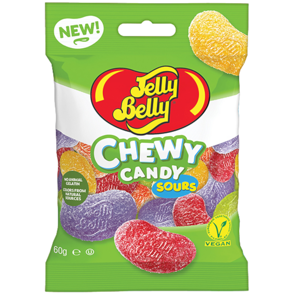 Jelly Belly Chewy Candy Sours (Vegan) Assorted - 2.11oz (60g)
