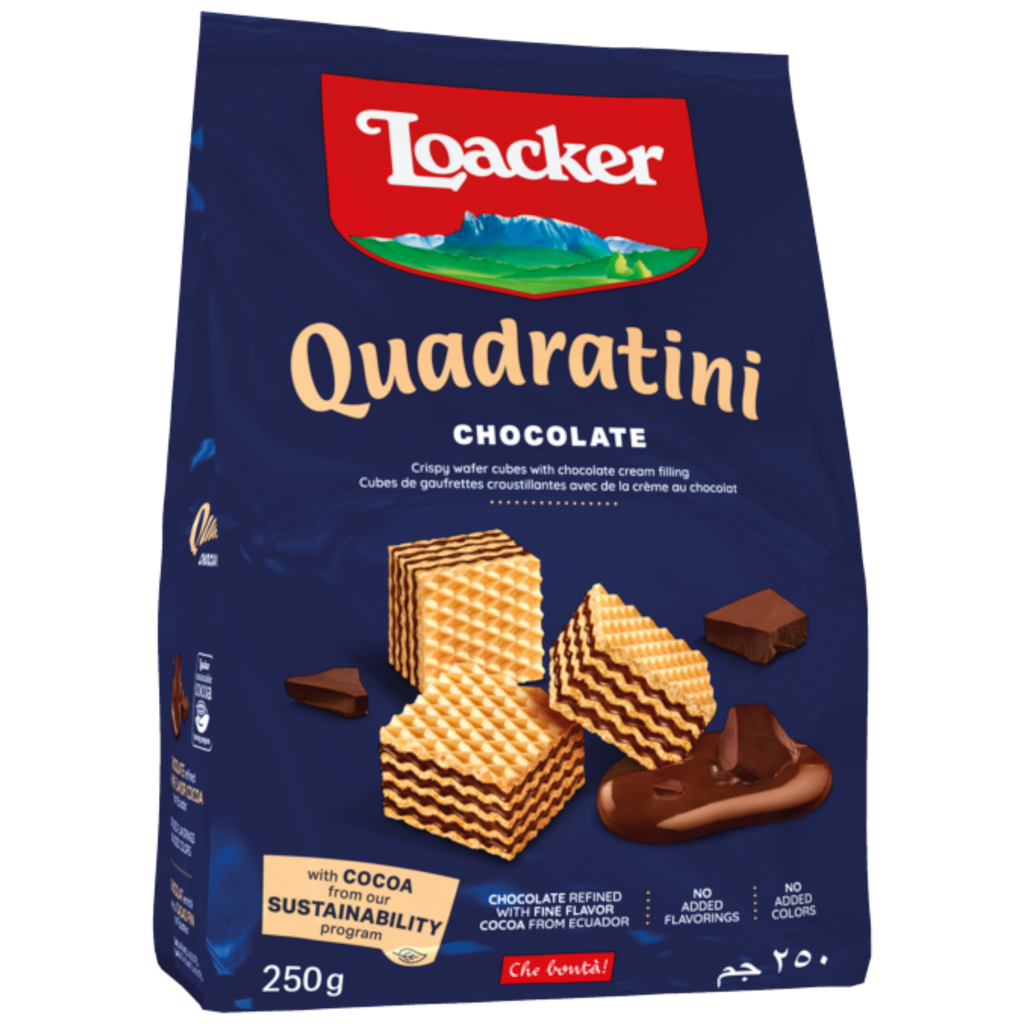 Loacker Quadratini Chocolate Wafers (Italy) - 8.81oz (250g)