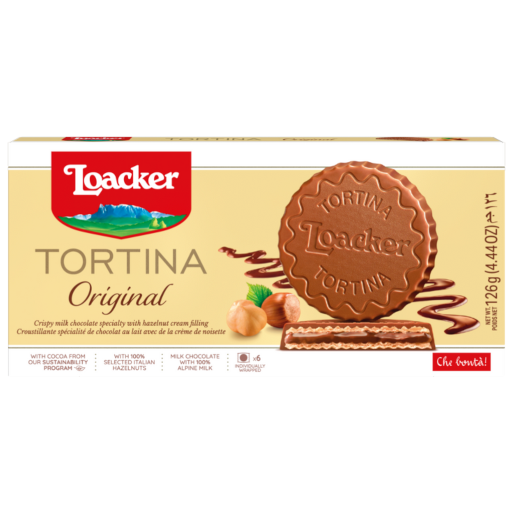 Loacker Tortina Hazelnut Wafers (Italy) - 4.4oz (126g)