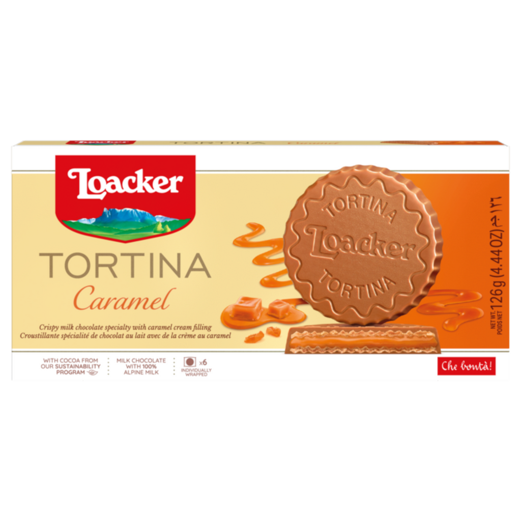 Loacker Tortina Caramel Wafers (Italy) - 4.4oz (126g)