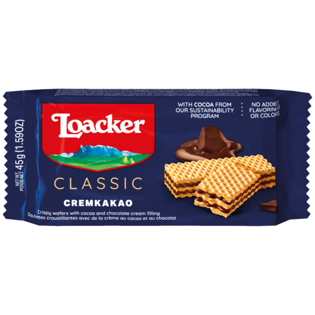 Loacker Cremkakao (Chocolate) Wafers (Italy) - 1.58oz (45g)