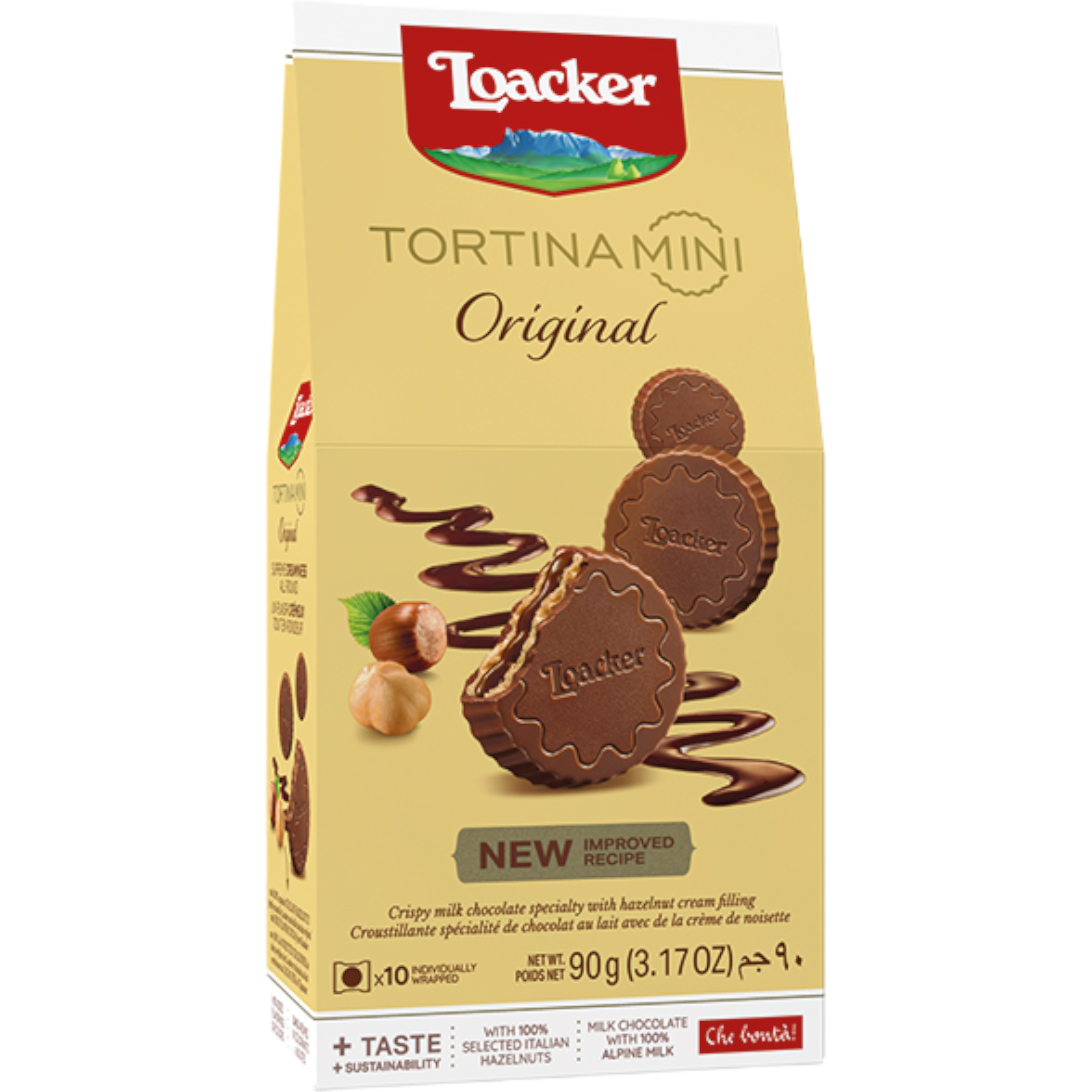 Loacker Tortina Mini Hazelnut Wafers (Italy) - 3.17oz (90g)