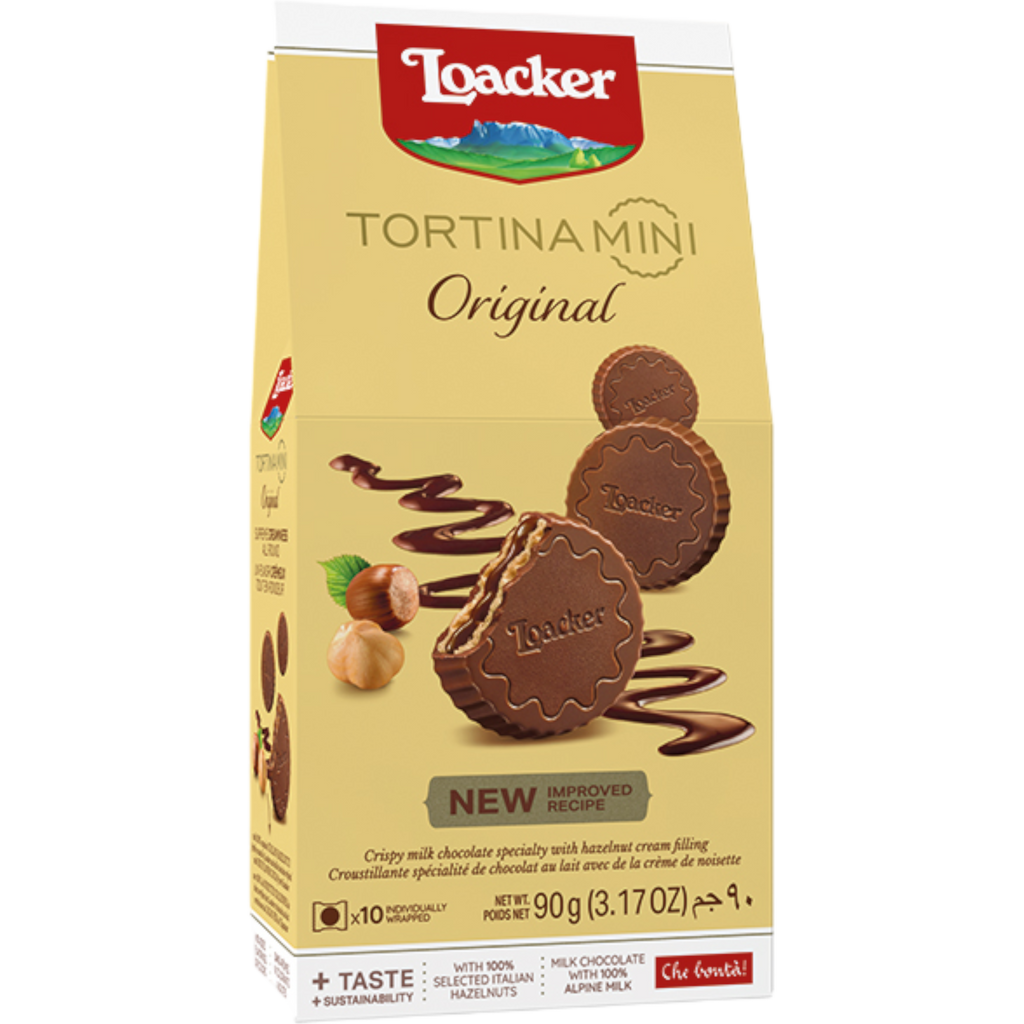 Loacker Tortina Mini Hazelnut Wafers (Italy) - 3.17oz (90g)