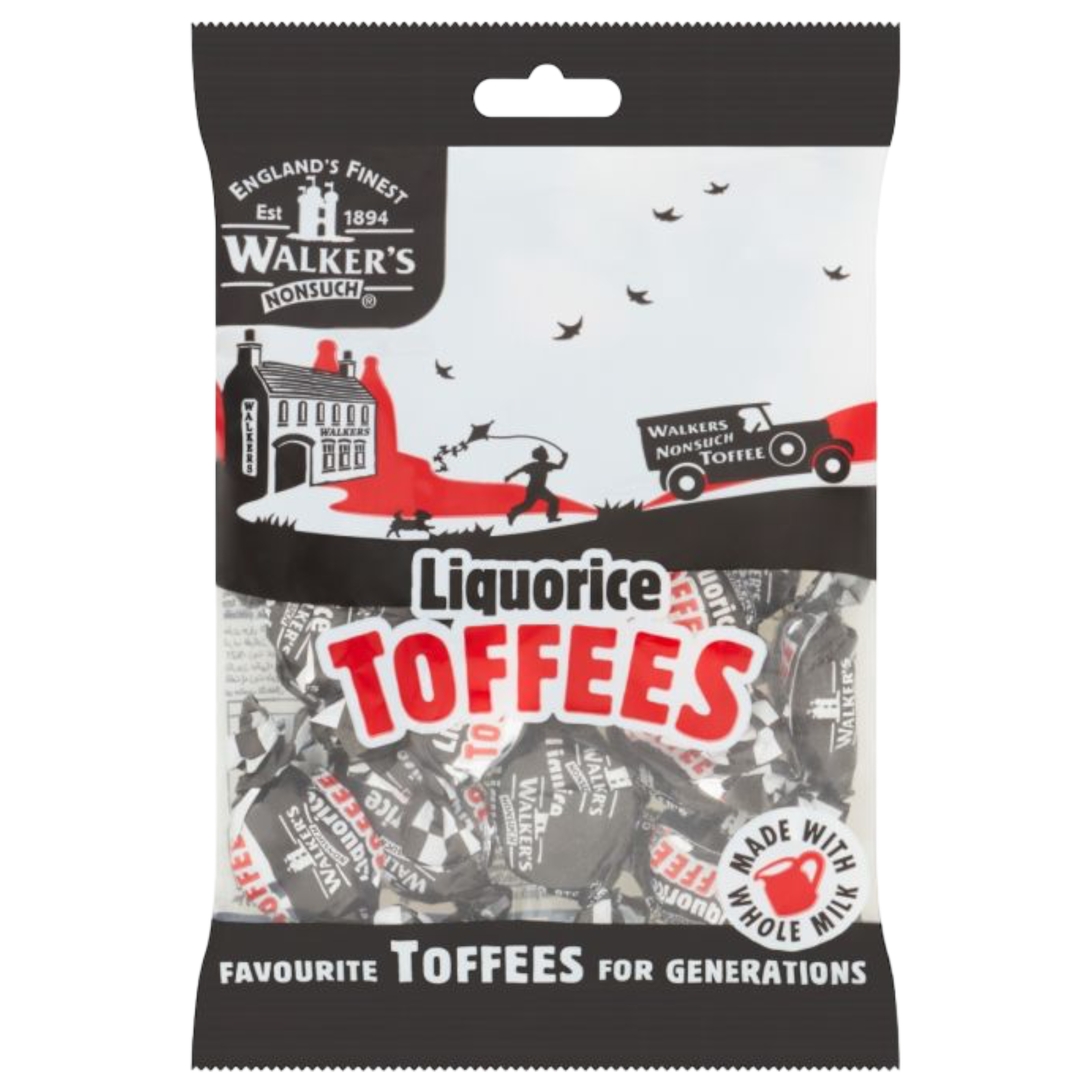 Walker's Nonsuch Liquorice Toffee Bags - 5.29oz (150g)