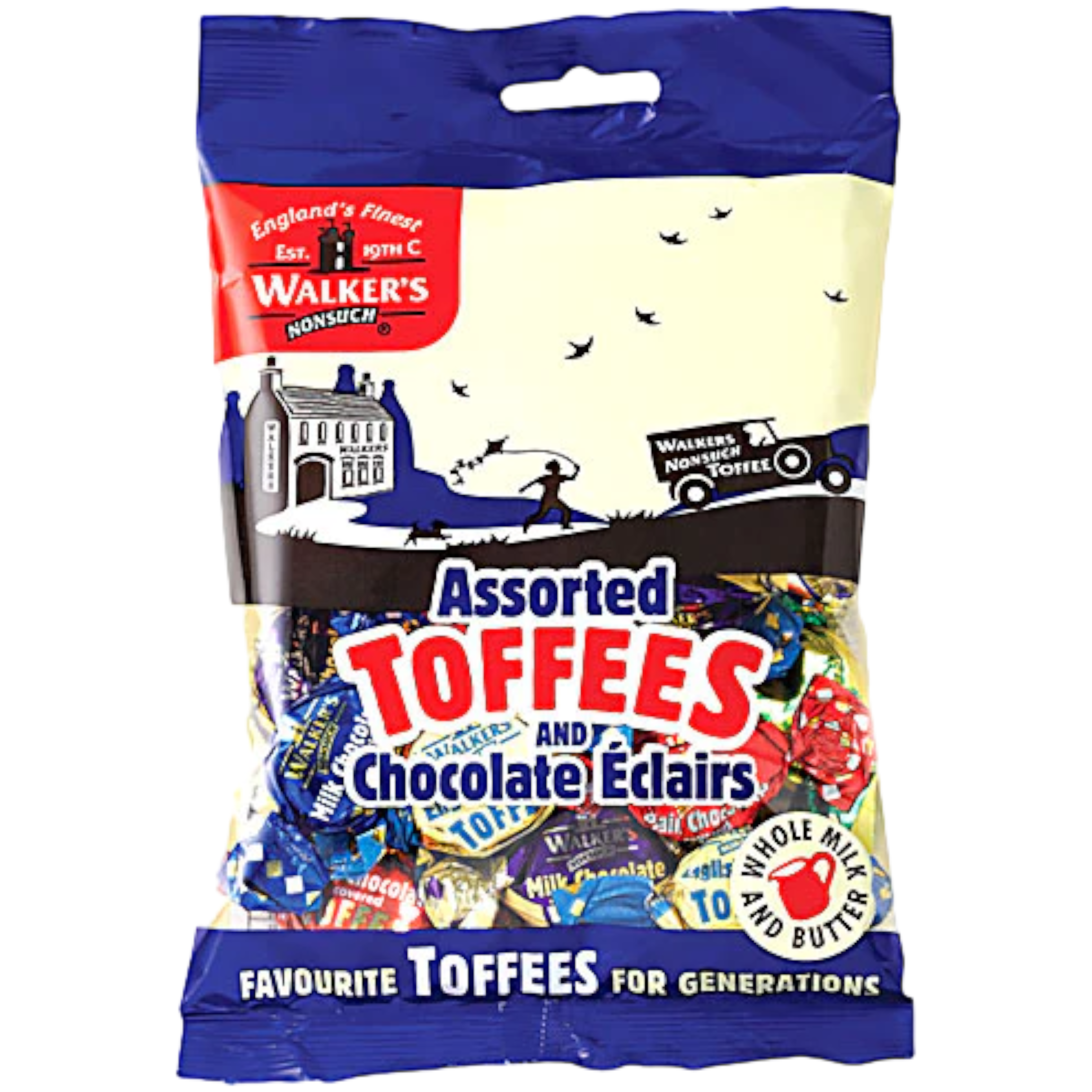 Walker's Nonsuch Assorted Toffees & Eclairs Bag - 5.29oz (150g)