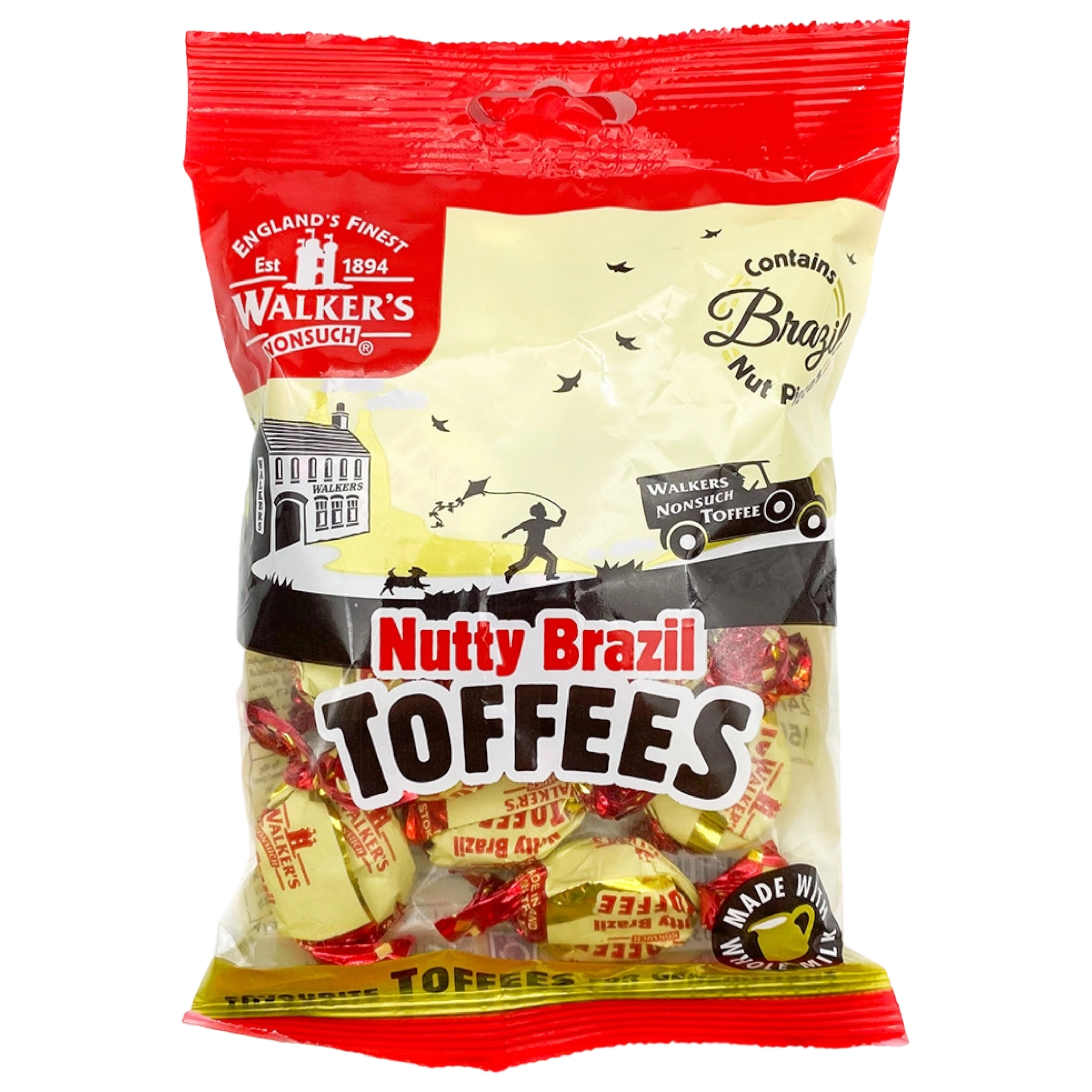 Walker's Nonsuch Nutty Brazil Toffees Bag - 5.29oz (150g)