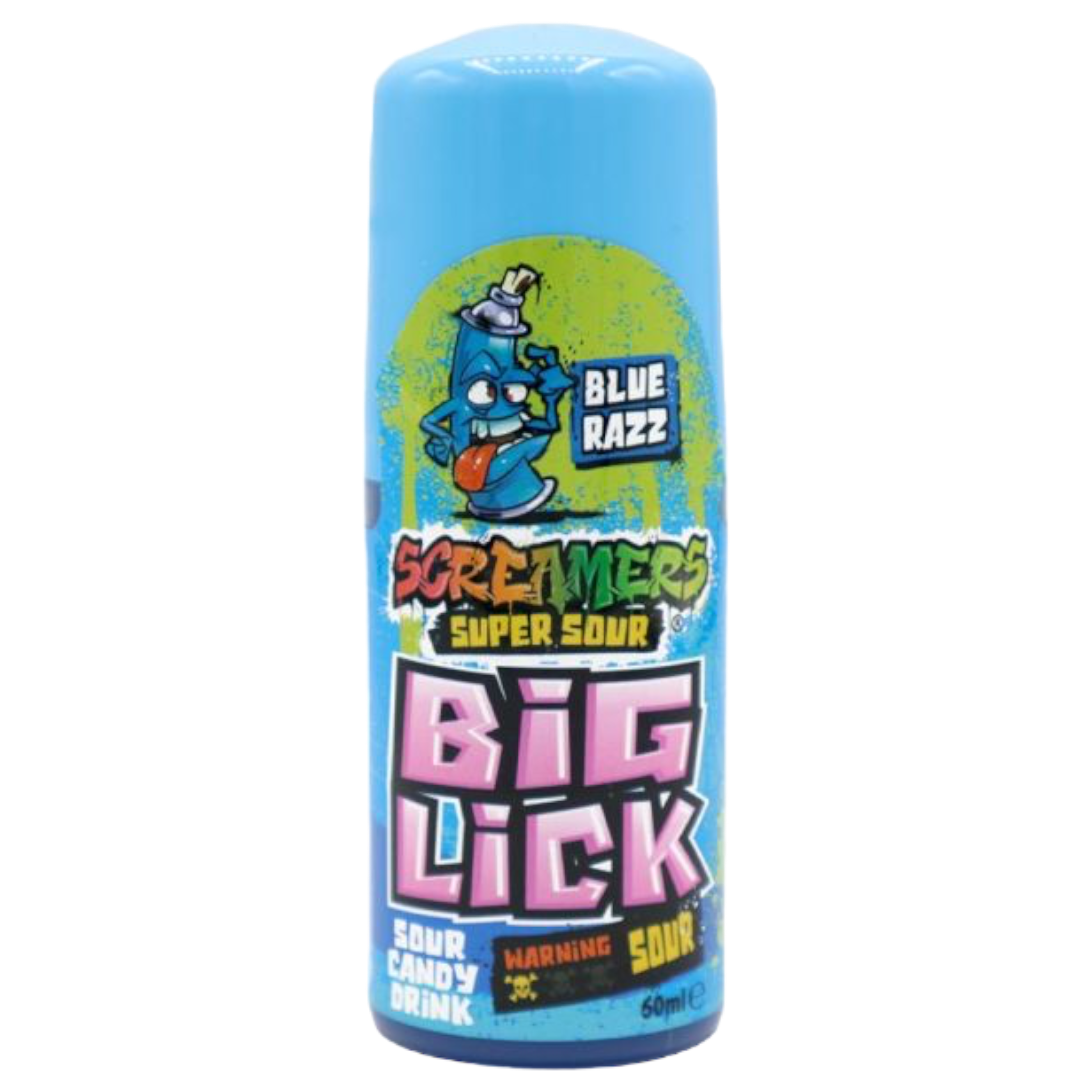 Screamers Super Sour Blue Razz Big Lick - 2.02fl.oz (60ml)