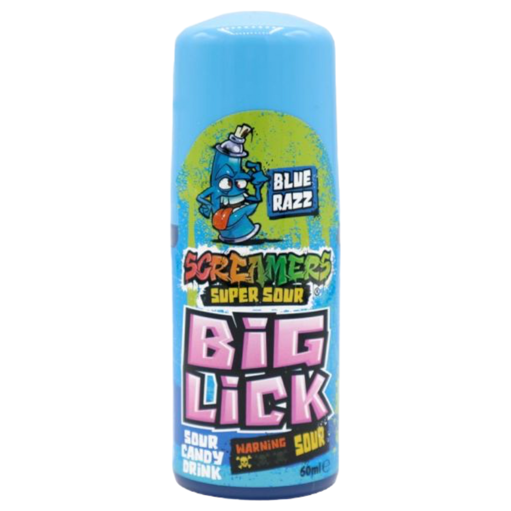 Screamers Super Sour Blue Razz Big Lick - 2.02fl.oz (60ml)