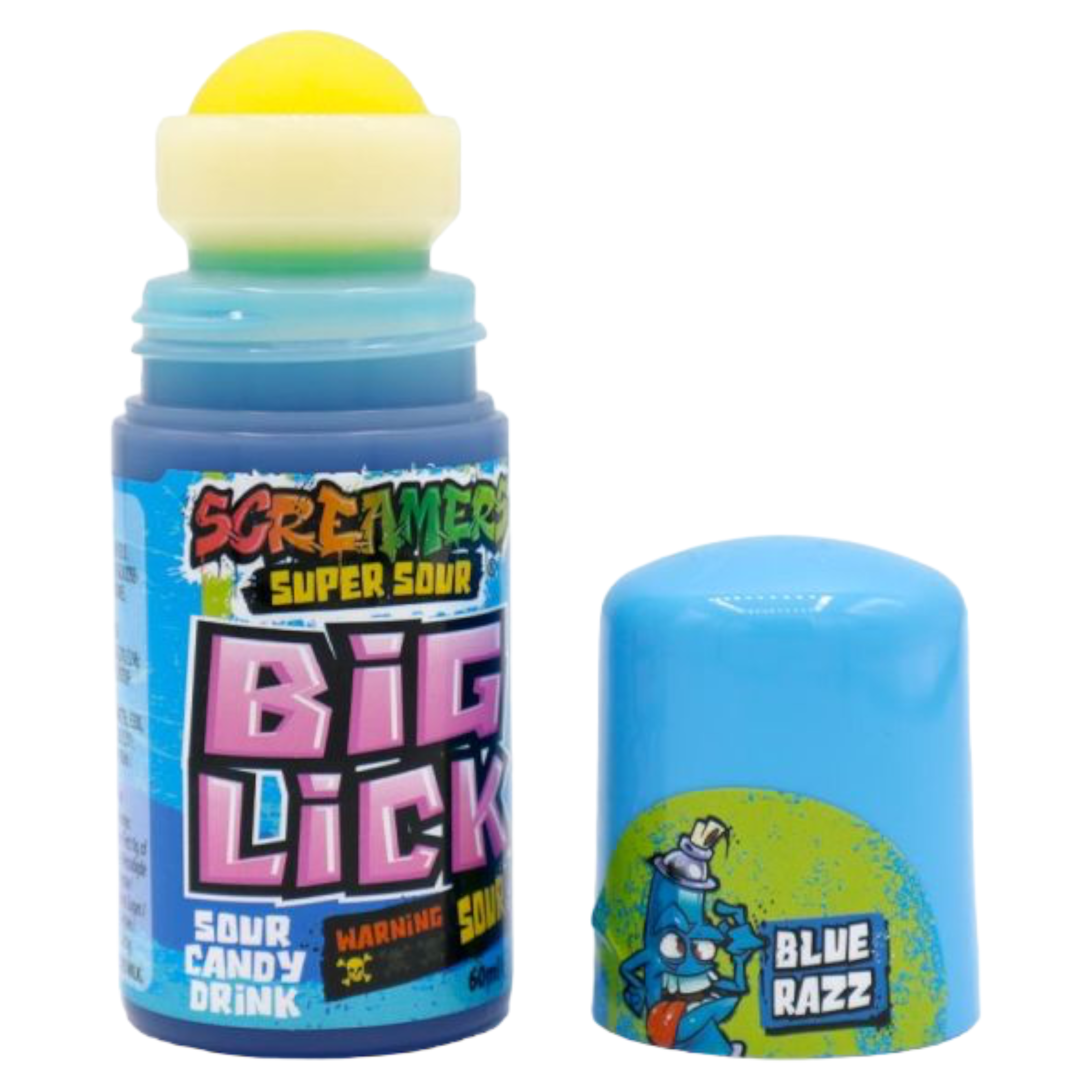 Screamers Super Sour Blue Razz Big Lick - 2.02fl.oz (60ml)