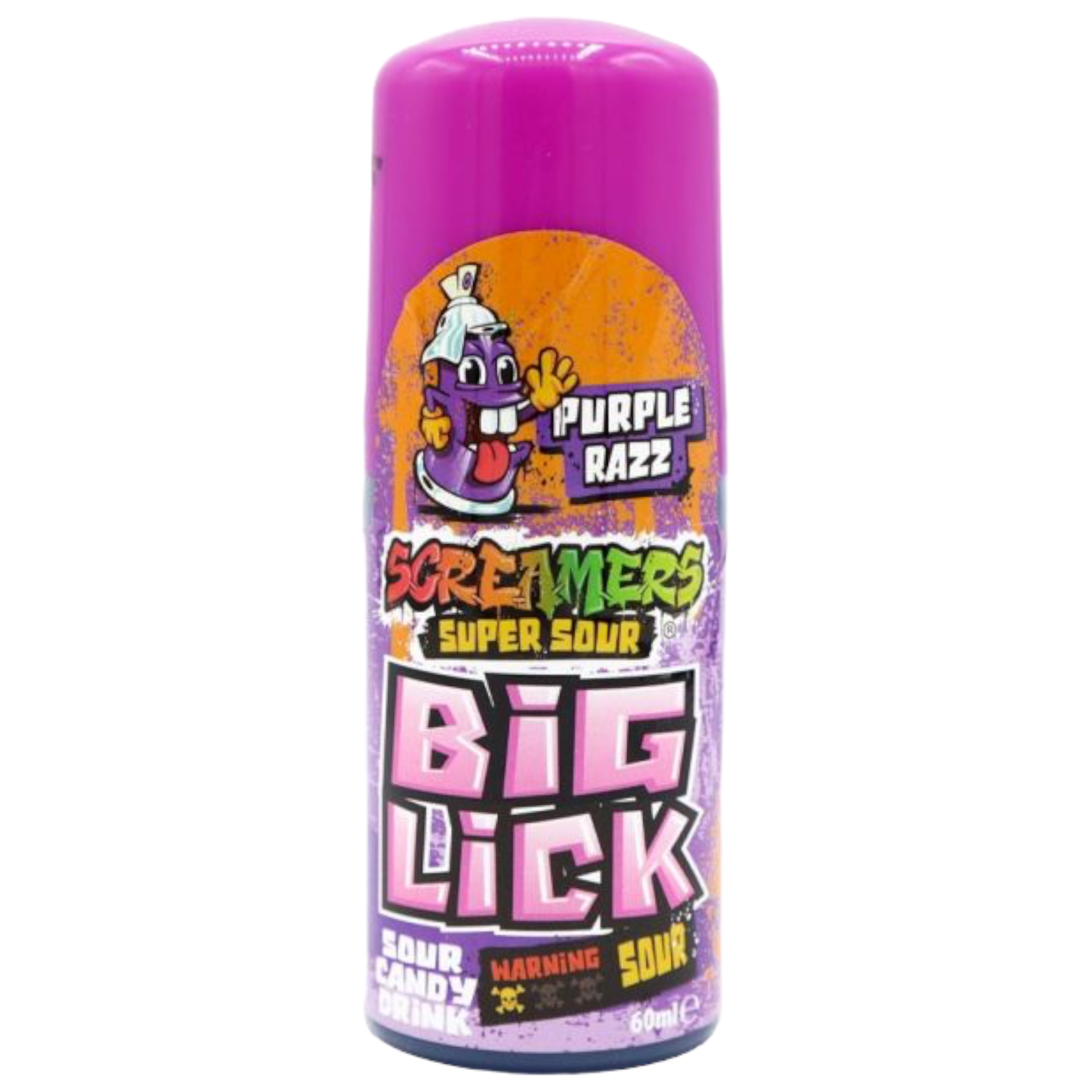 Screamers Super Sour Purple Razz Big Lick - 2.02fl.oz (60ml)