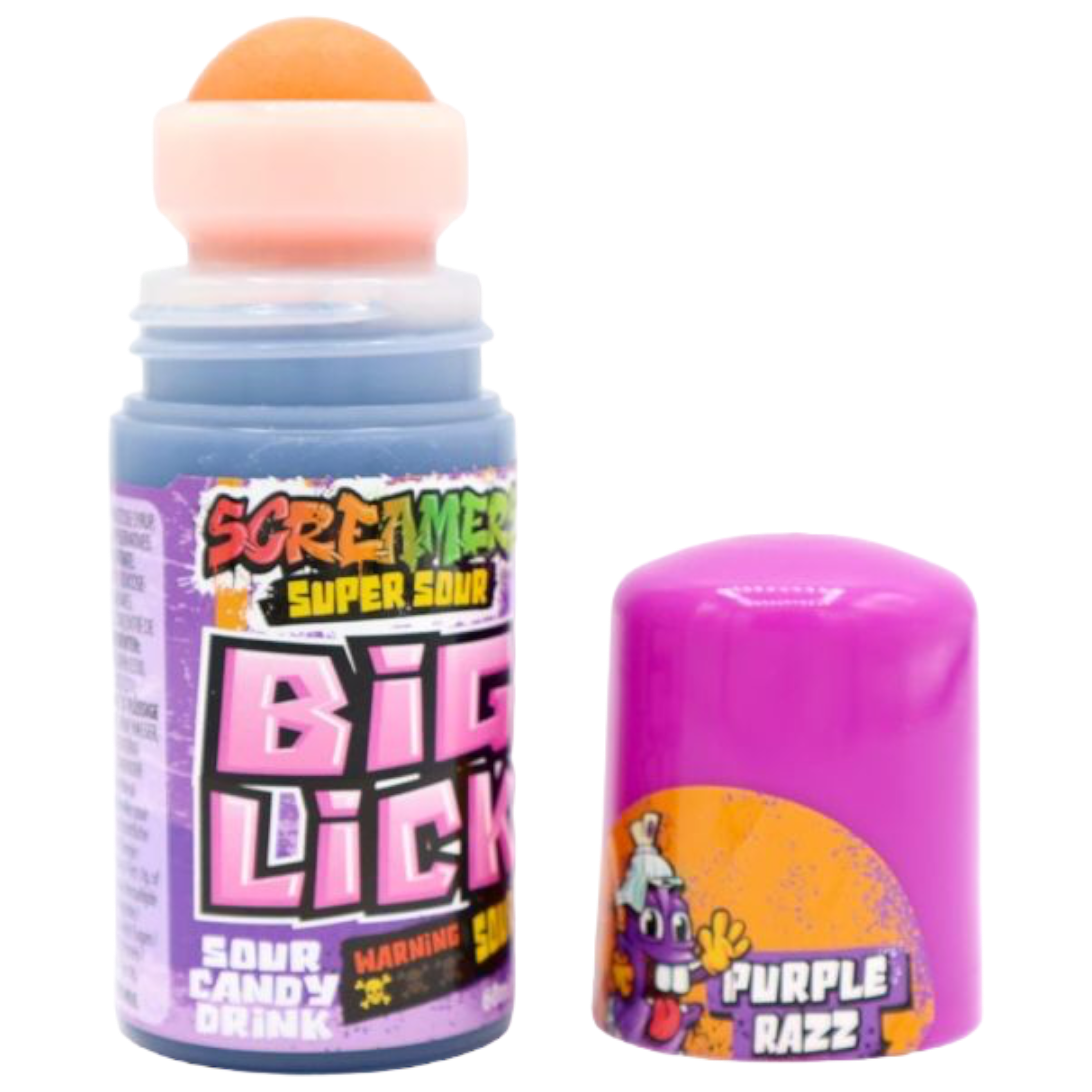 Screamers Super Sour Purple Razz Big Lick - 2.02fl.oz (60ml)