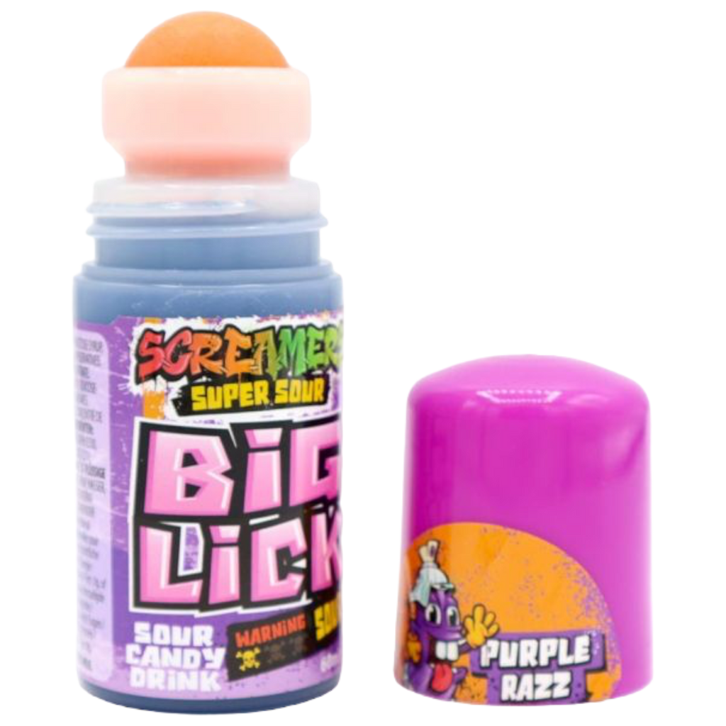 Screamers Super Sour Purple Razz Big Lick - 2.02fl.oz (60ml)