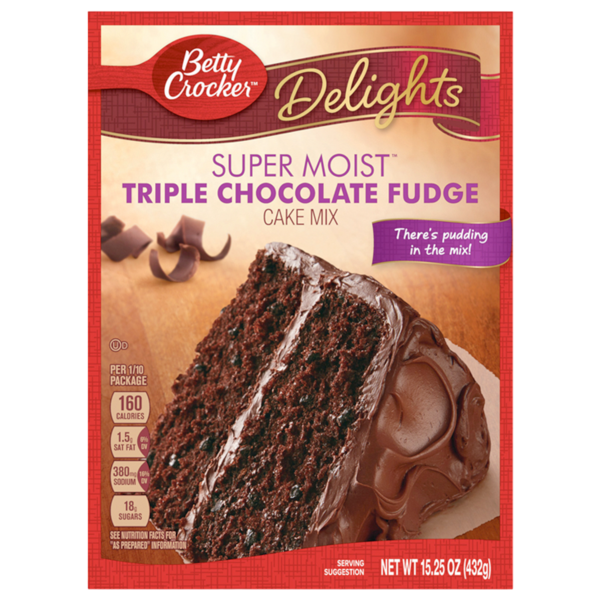 Betty Crocker Super Moist Triple Chocolate Fudge Cake Mix - 15.25oz (4