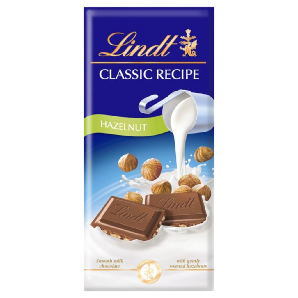 Lindt Classic Recipe Hazelnut Milk Chocolate Bar - 4.4oz (125g)