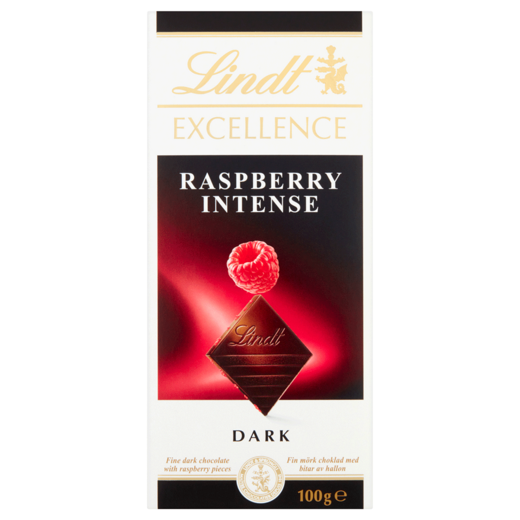 Lindt Excellence Dark Raspberry Intense Chocolate Bar - 3.52oz (100g)