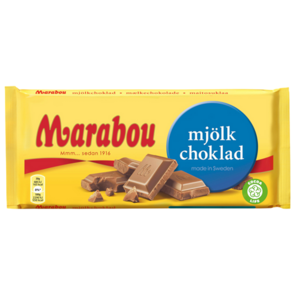 Marabou Mjolkchoklad – Milk Chocolate (Sweden) - 7.05oz (200g)