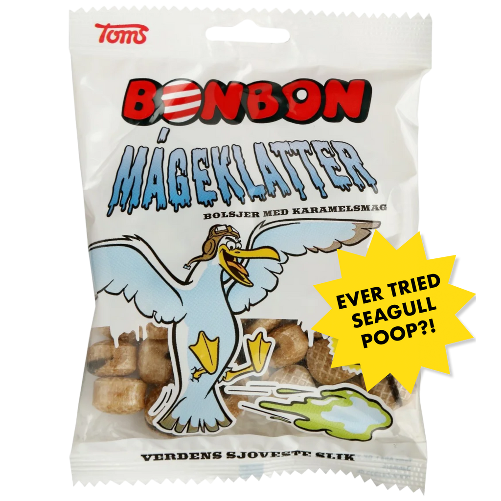 Bonbon Mågeklatter Seagull Poop Sweets (Caramel & Liquorice Sweets) (Norway) - 4.4oz (125g)