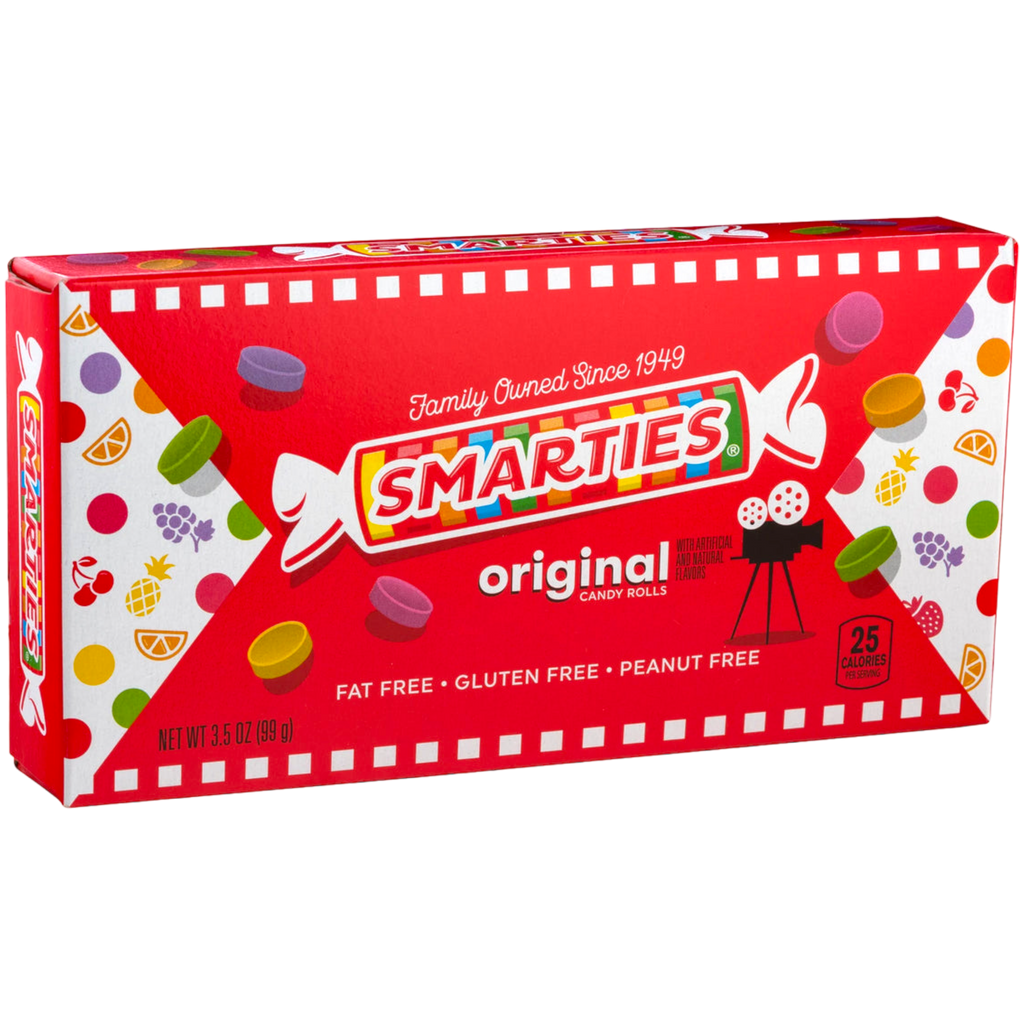 Smarties Original Candy Rolls Theatre Box - 3.5oz (99g) | Poppin Candy