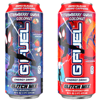 G FUEL - Spiderverse GLITCH MIX (Strawberry Guava Coconut Flavour) Zero Sugar Energy Drink - 16fl.oz (473ml)