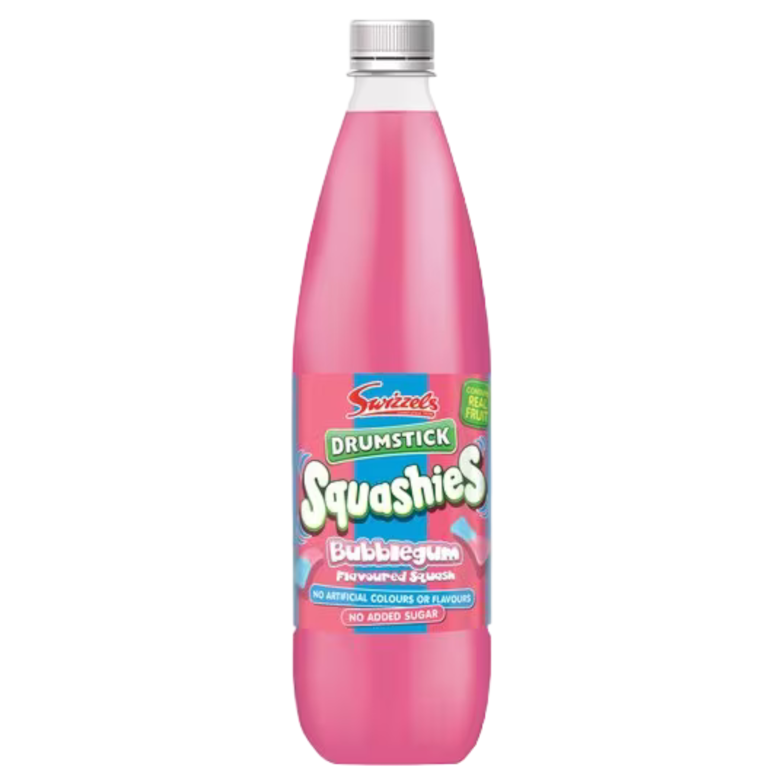 Swizzels Squashies Bubblegum Flavour Squash (No Added Sugar) - 33.8fl.oz (1L)