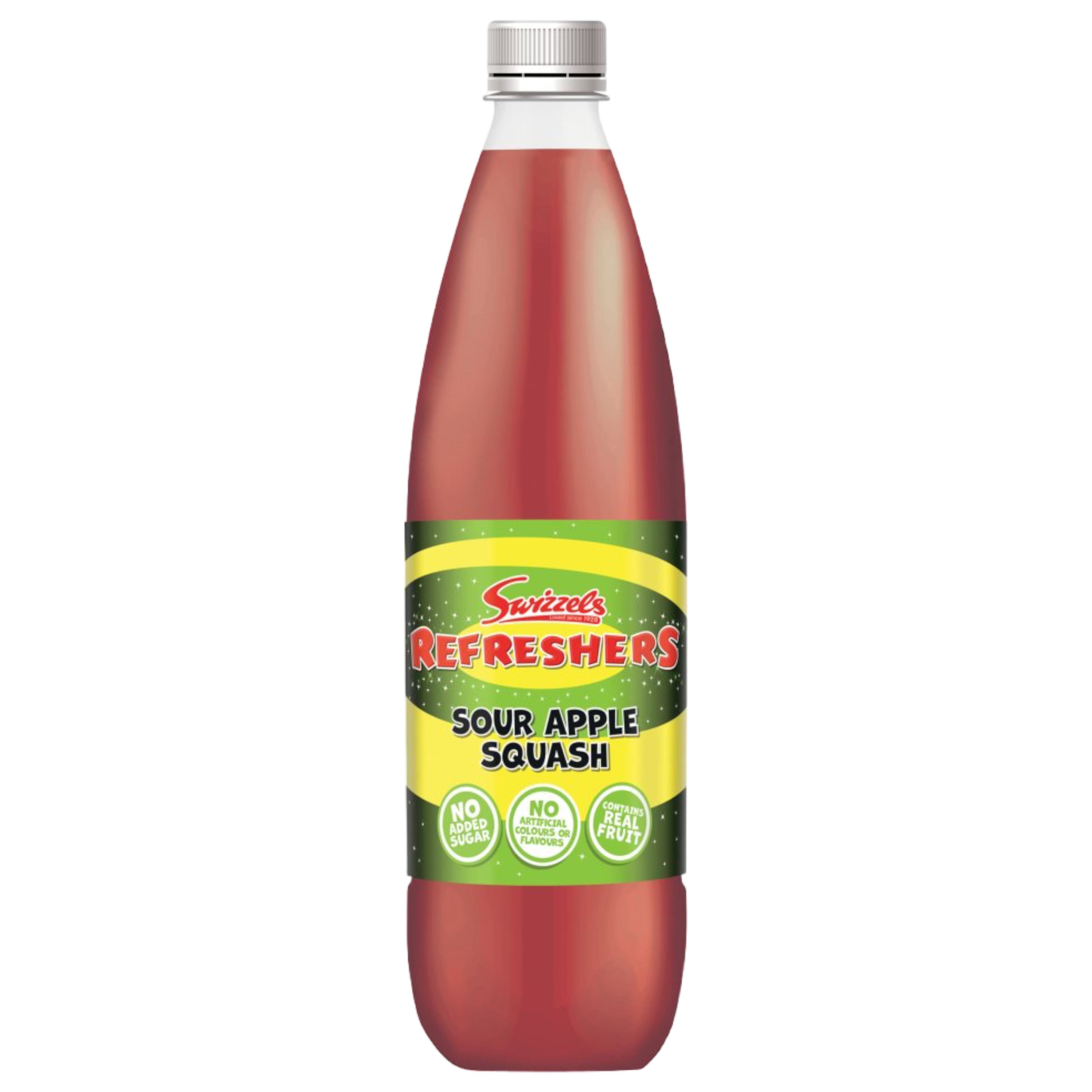 Swizzels Refreshers Sour Apple Flavour Squash (No Added Sugar) - 33.8fl.oz (1L)