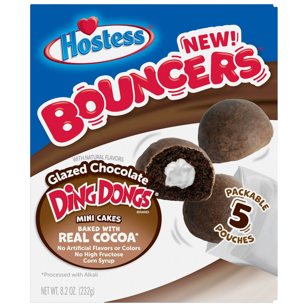 Hostess Bouncers Glazed Chocolate Ding Dongs Mini Cakes