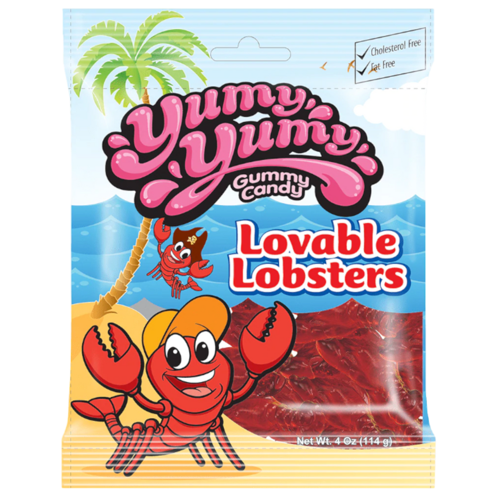 Yumy Yumy Gummy Candy Lovable Lobsters - 4oz (114g)