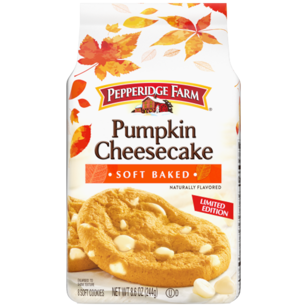 Pepperidge Farm Pumpkin Cheesecake Soft Baked Cookies (Fall Limited Edition) - 8.6oz (244g)