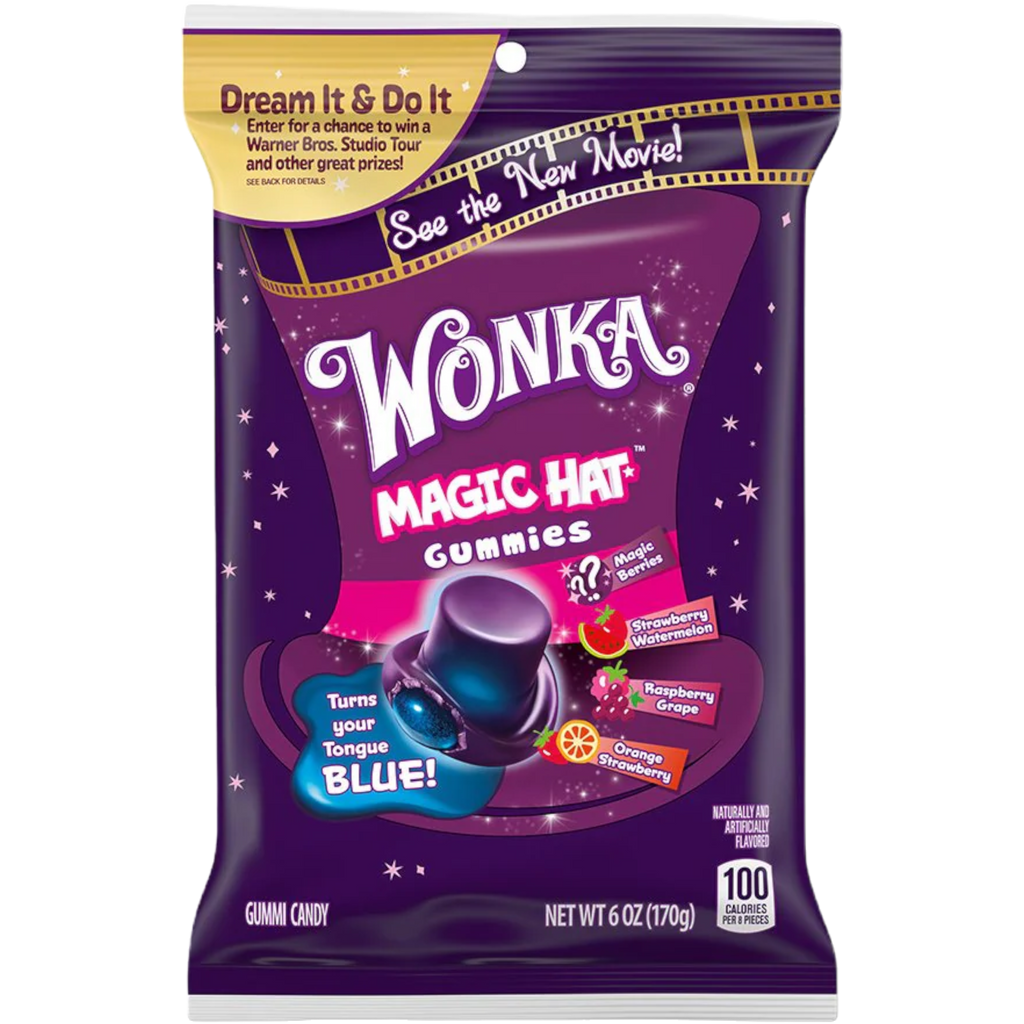 Wonka Magic Hat Gummies Share Bag - 6oz (170g)B.B-07/24