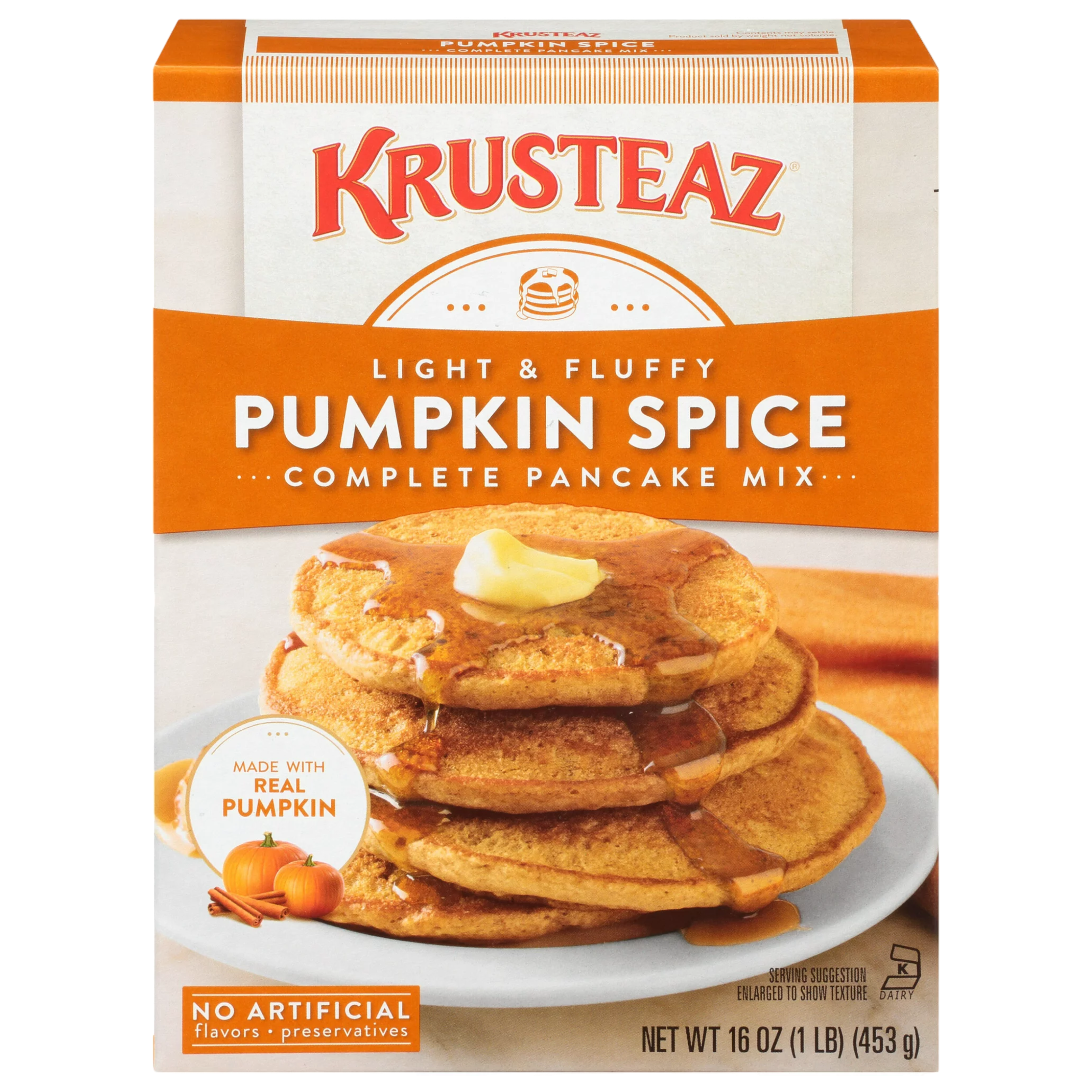 Krusteaz Pumpkin Spice Complete Pancake Mix - 16oz (453g)