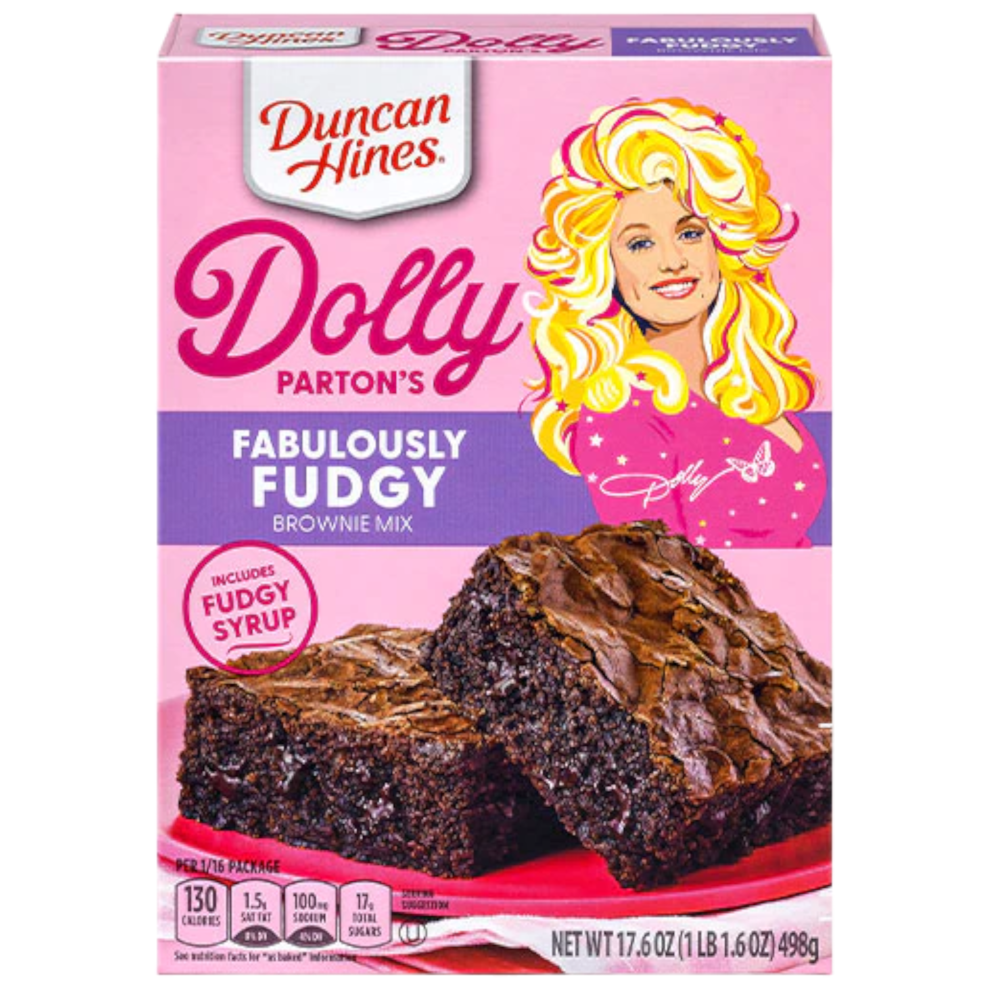 Dolly Parton's Fabulously Fudgy Brownie Mix - 17.6oz (498g)