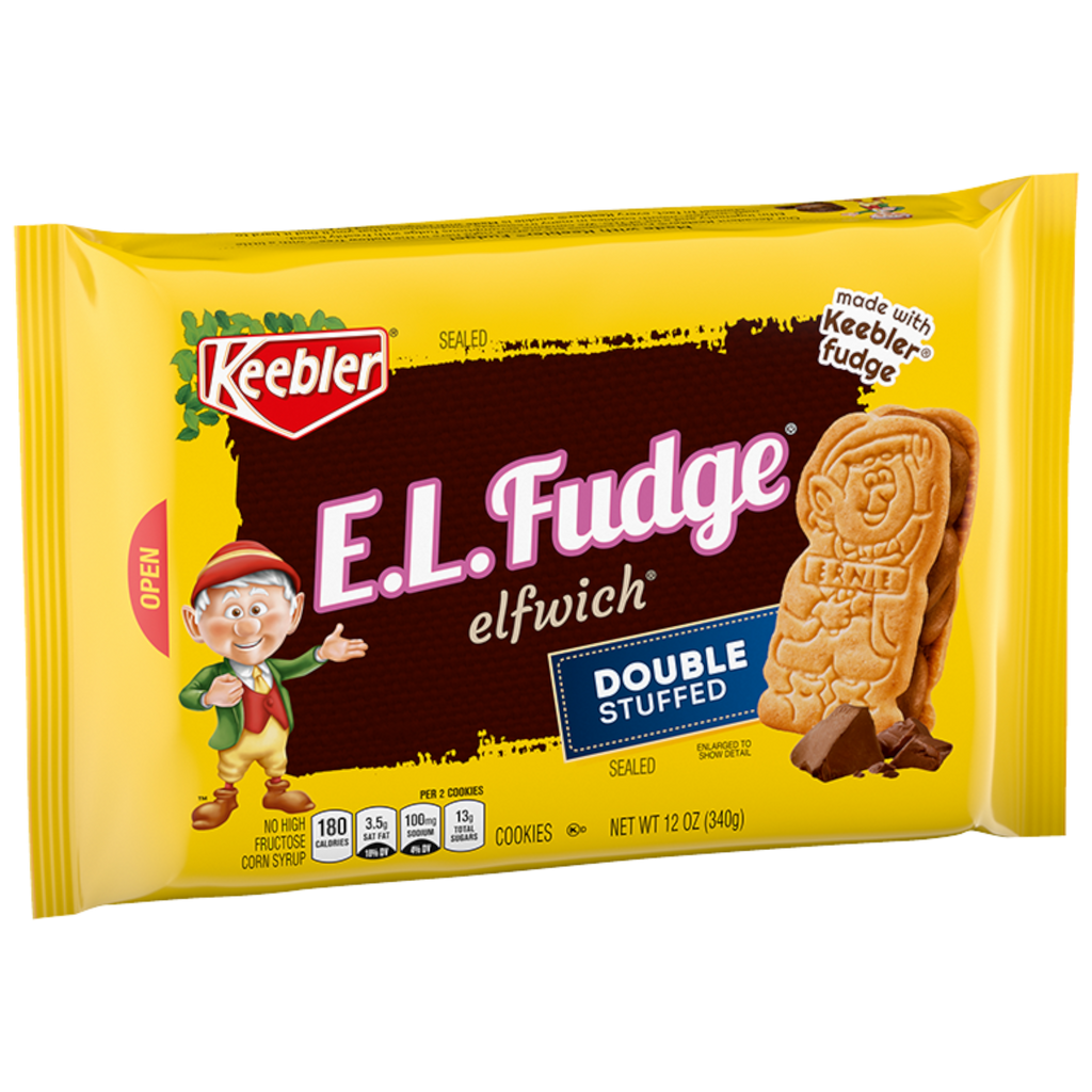 Keebler E.L. Fudge Elfwich Double Stuffed Cookies Family Size - 12oz (340g)