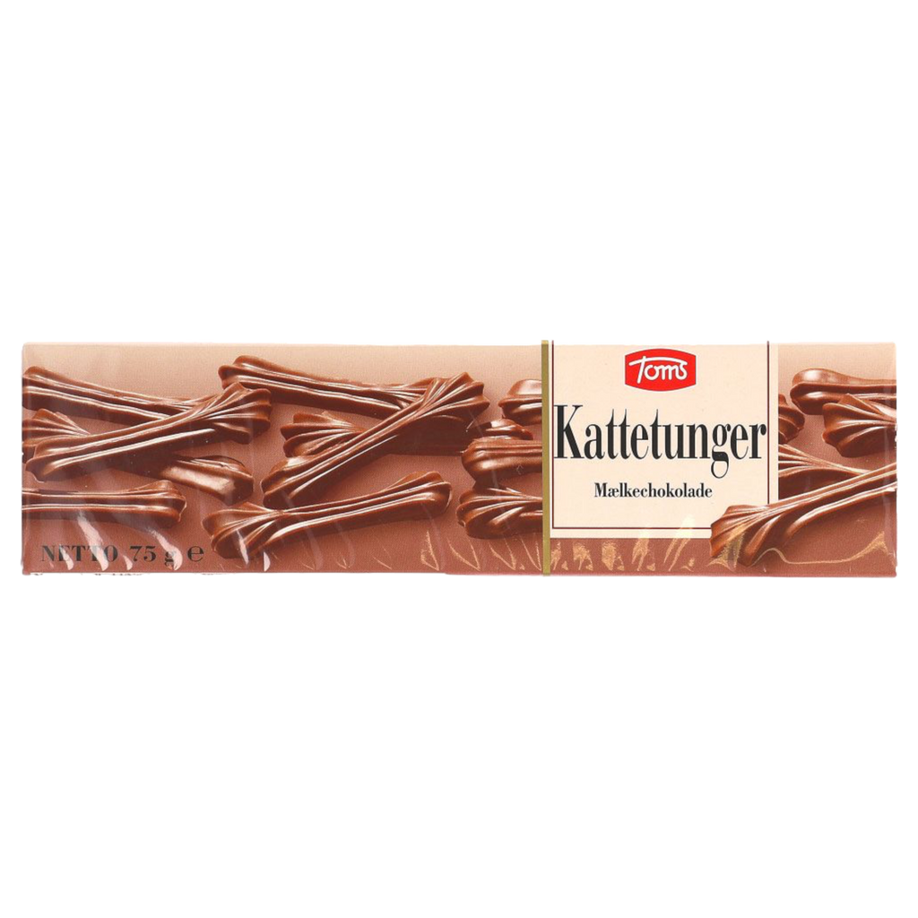 Toms Kattetunger Cat Tongues Milk Chocolate (Denmark) - 2.6oz (75g)