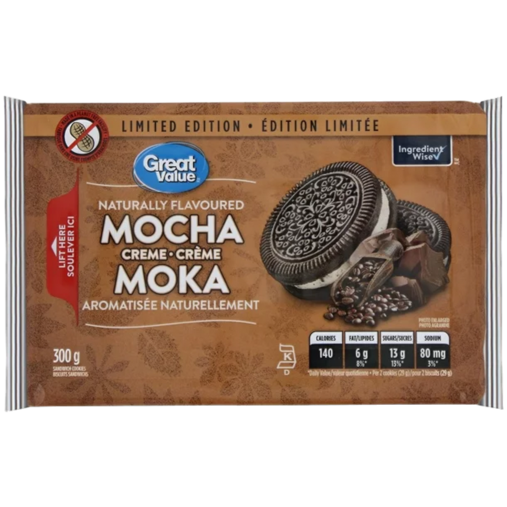 Great Value Mocha Crème Sandwich Cookies Limited Edition (Canada) - 10.5oz (300g)