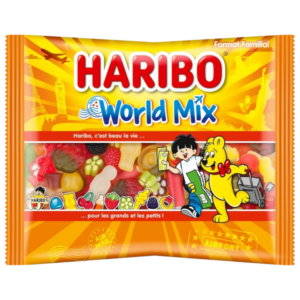 Haribo World Mix XXL Laydown Bag (France) - 17.6oz (500g)