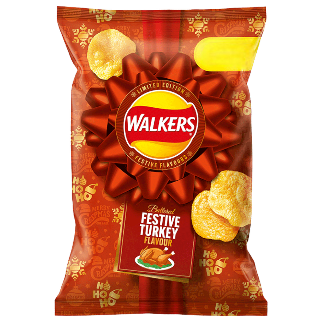 Walkers Festive Turkey Crisps - 2.29oz (65g)