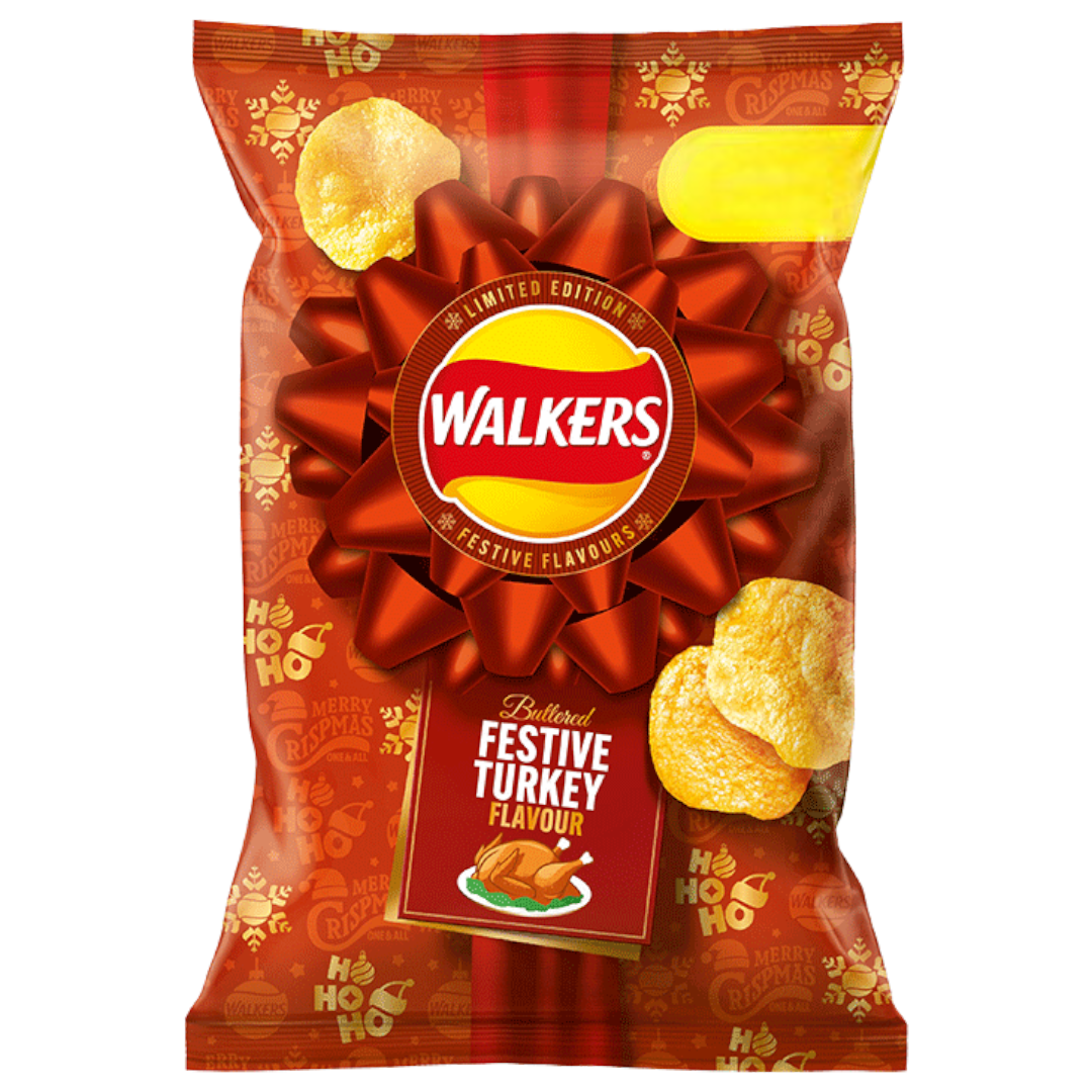 Walkers Festive Turkey Crisps 2.29oz (65g) Poppin Candy