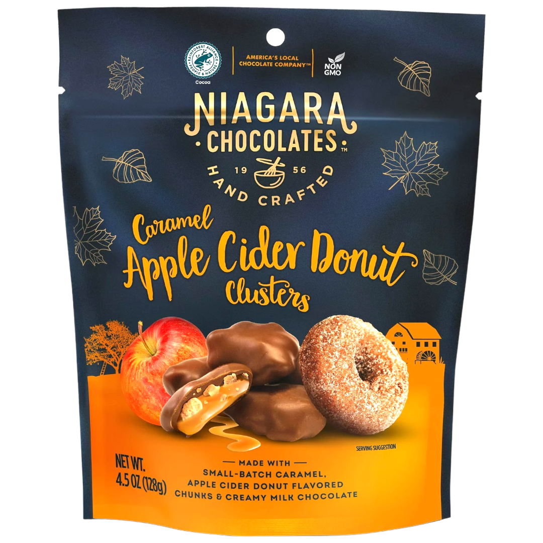 Niagara Chocolates Caramel Apple Cider Donut Premium Milk Chocolate Cl ...