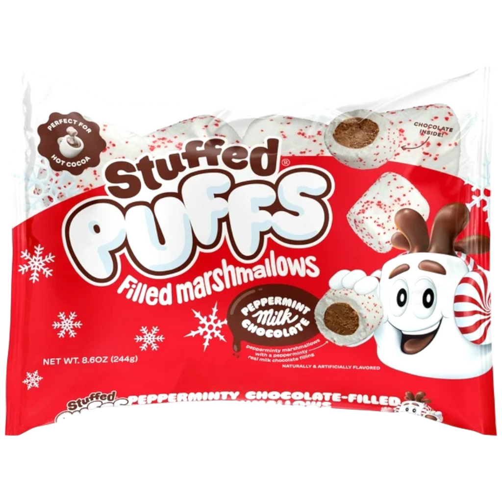 Stuffed Puffs Peppermint Milk Chocolate Filled Marshmallows - 8.6oz (244g)