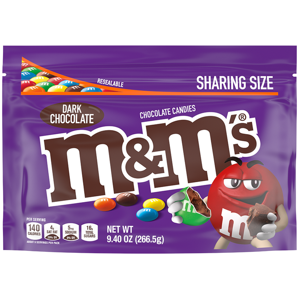 M&M's Dark Chocolate Sharing Bag - 9.38oz (266g)