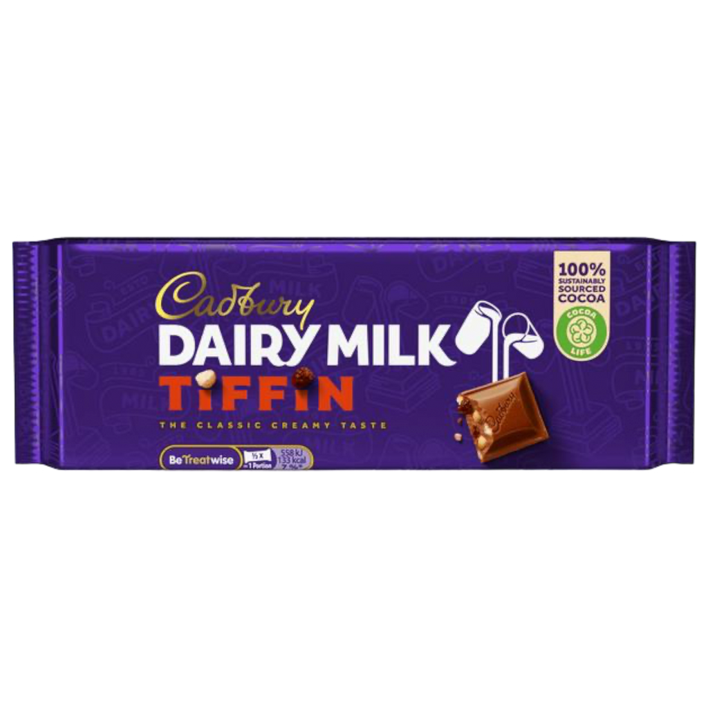 Cadbury Dairy Milk Tiffin Chocolate Bar (Ireland) - 1.9oz (53g)