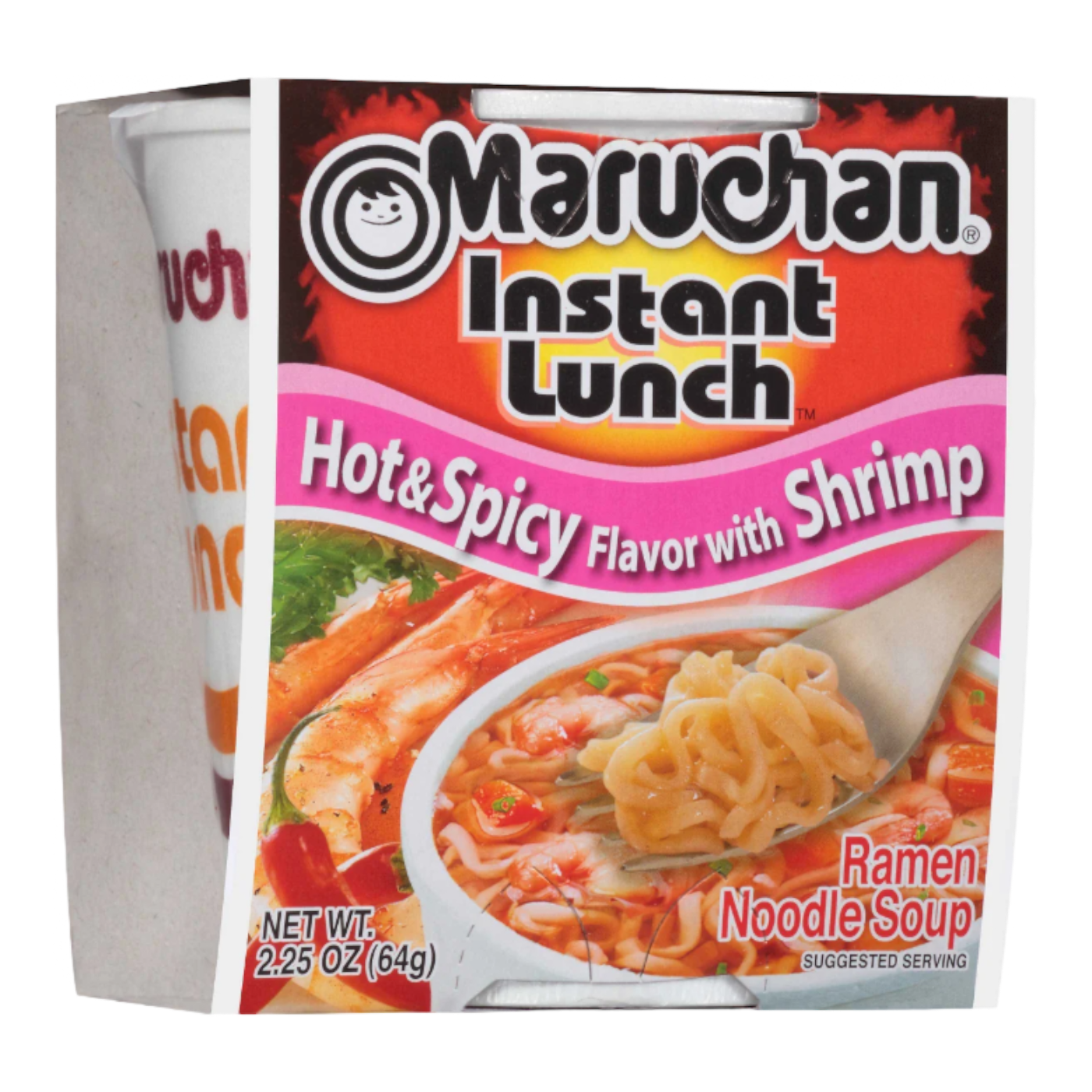 Maruchan Instant Lunch Hot & Spicy Shrimp Flavour Ramen Noodles - 2.25oz (64g)