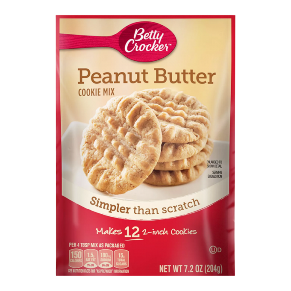 Betty Crocker Snack Size Peanut Butter Cookie Mix - 7.2oz (204g)