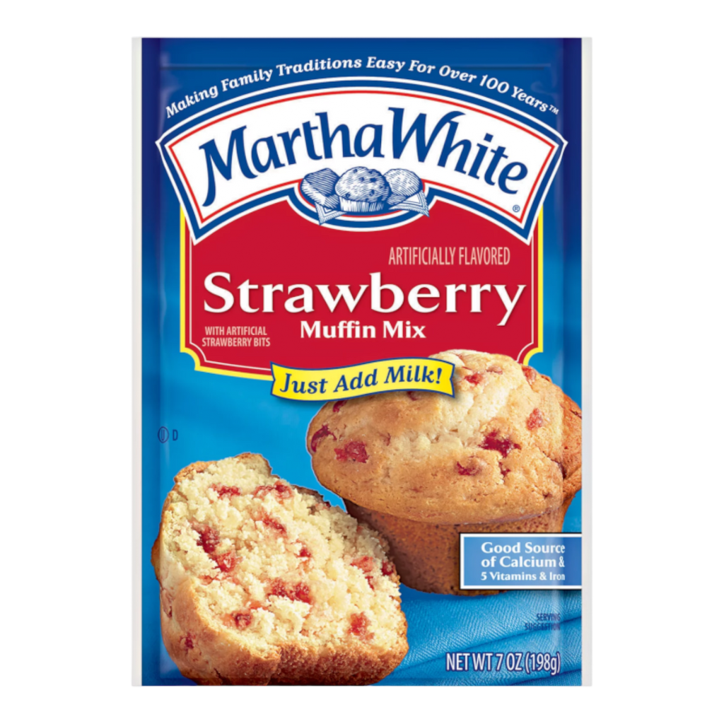 Martha White Strawberry Muffin Mix - 7oz (198g) BB 12.11.2023