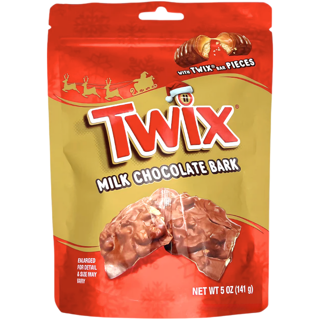 Twix Milk Chocolate Bark Share Bag (Christmas Limited Edition) - 5oz (141g)