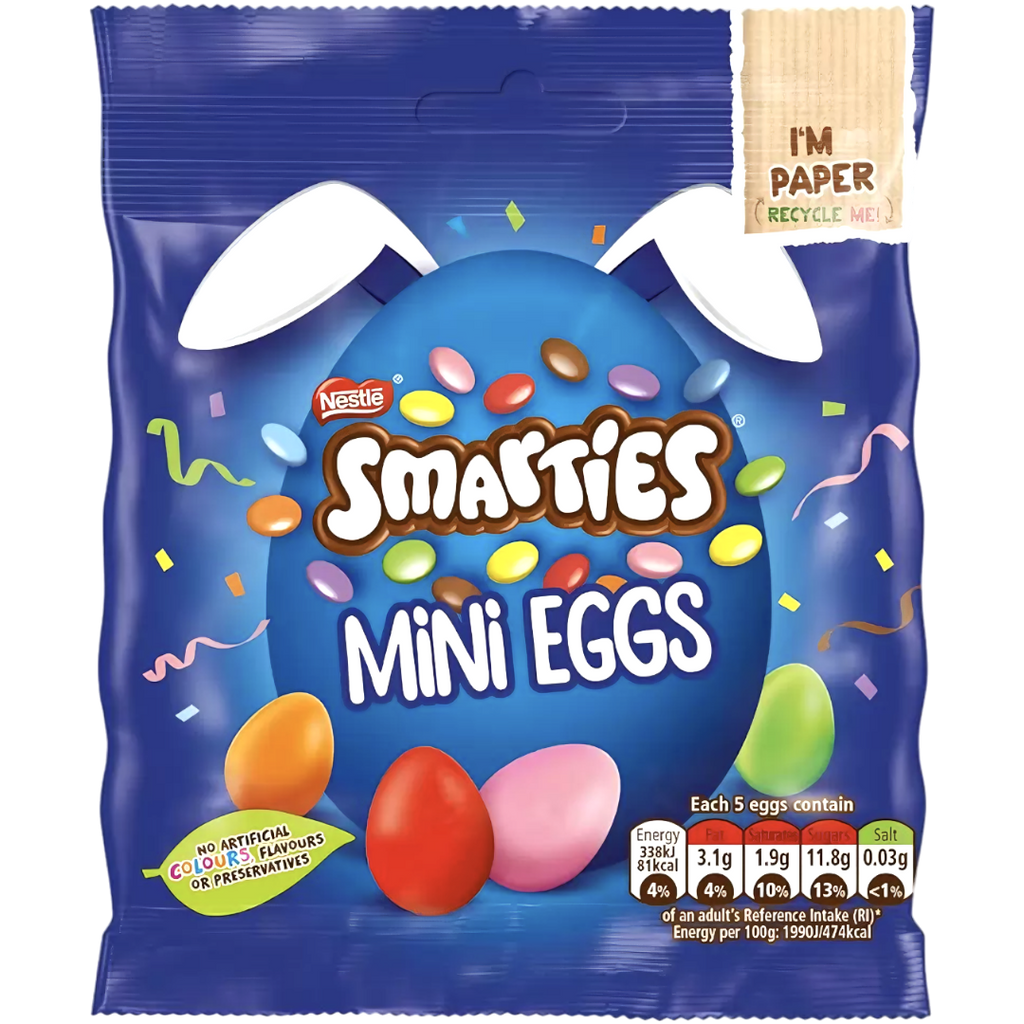 Smarties Milk Chocolate Mini Eggs Bag - 2.82oz (80g)