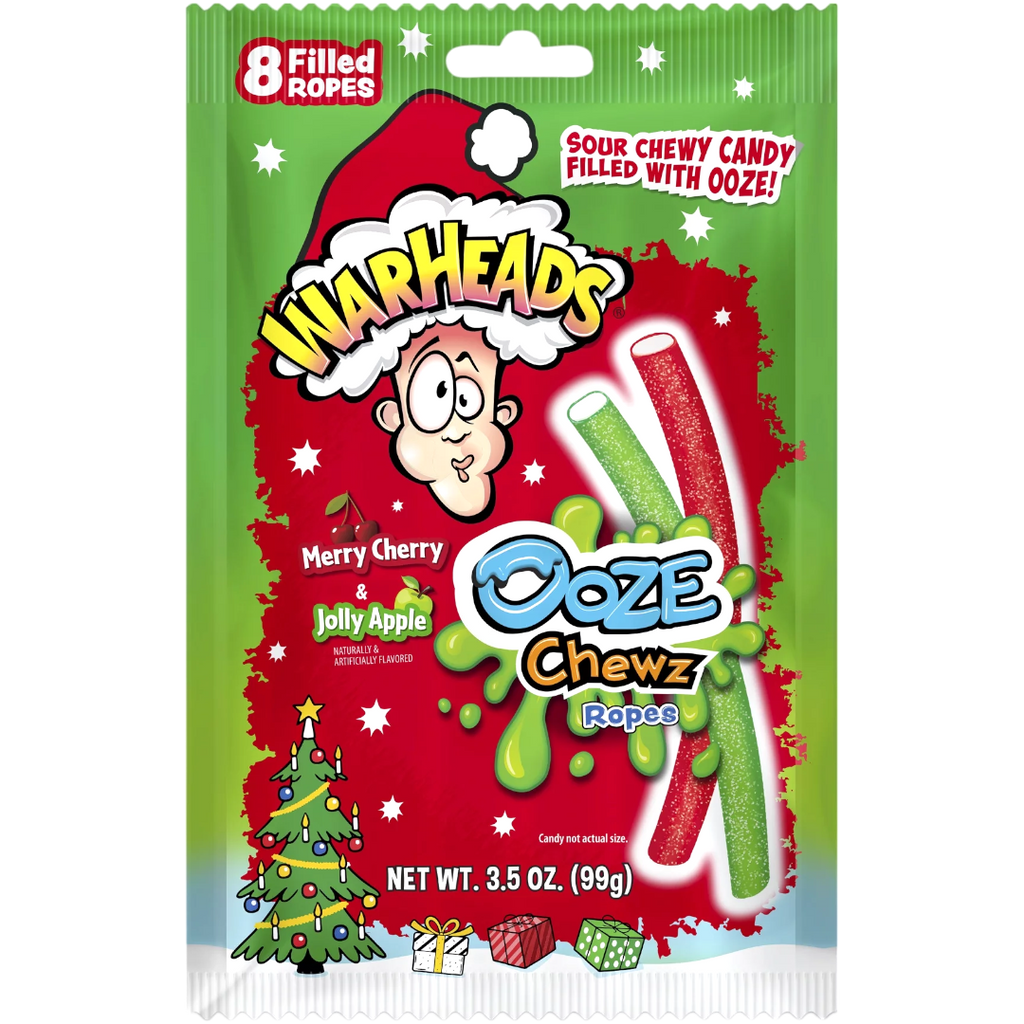 Warheads Christmas Ooze Chewz Ropes (Christmas Limited Edition) - 3.5oz (99g)