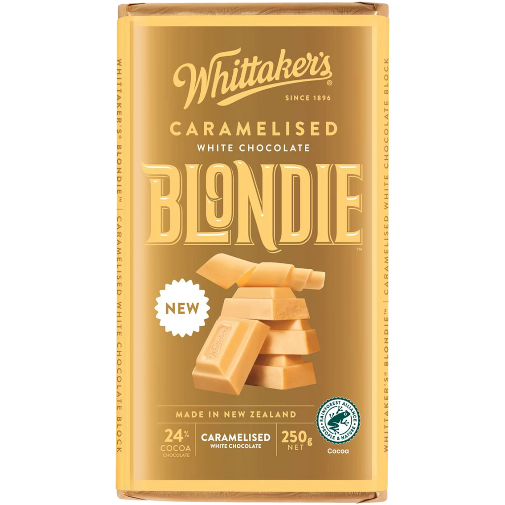 Whittaker's Blondie Caramelised White Chocolate Block (New Zealand) - 8.8oz (250g)