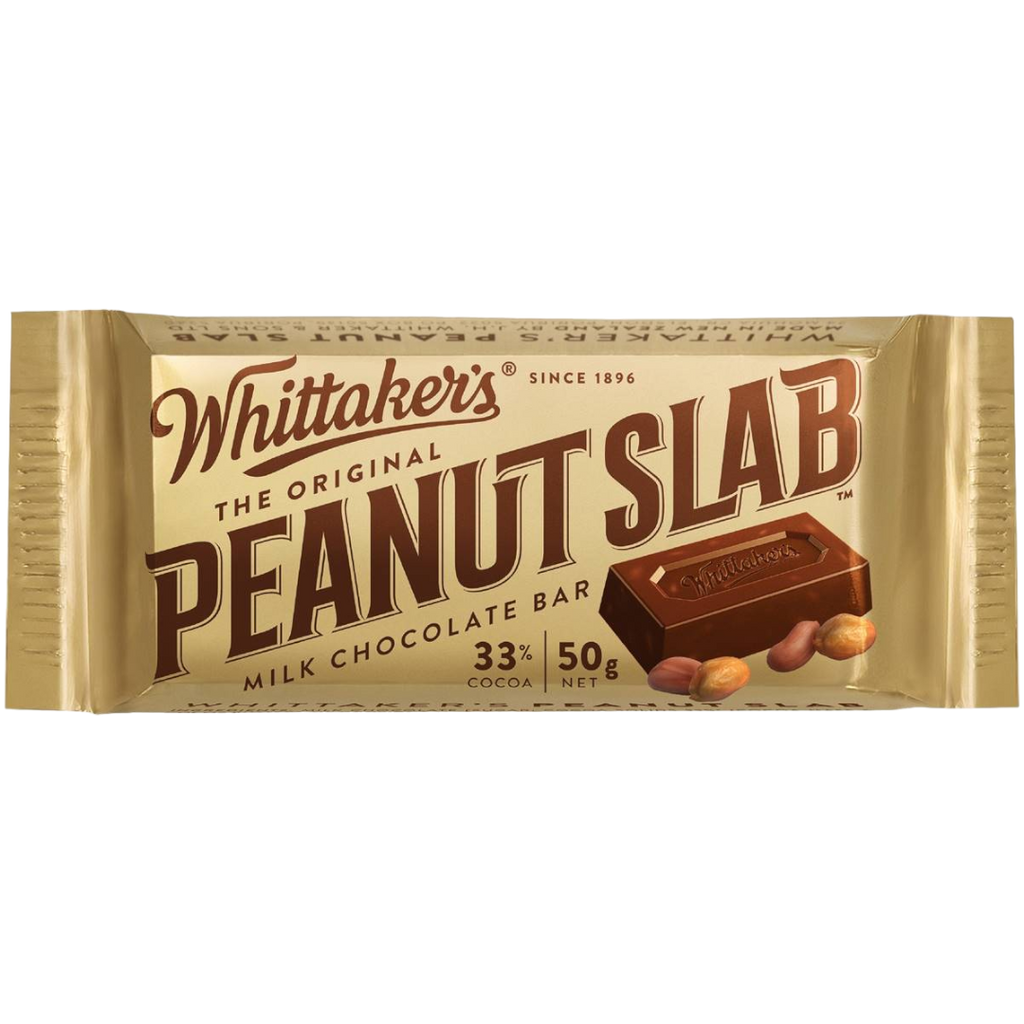 Whittaker's Peanut Slab Chocolate Bar (New Zealand) - 1.76oz (50g)